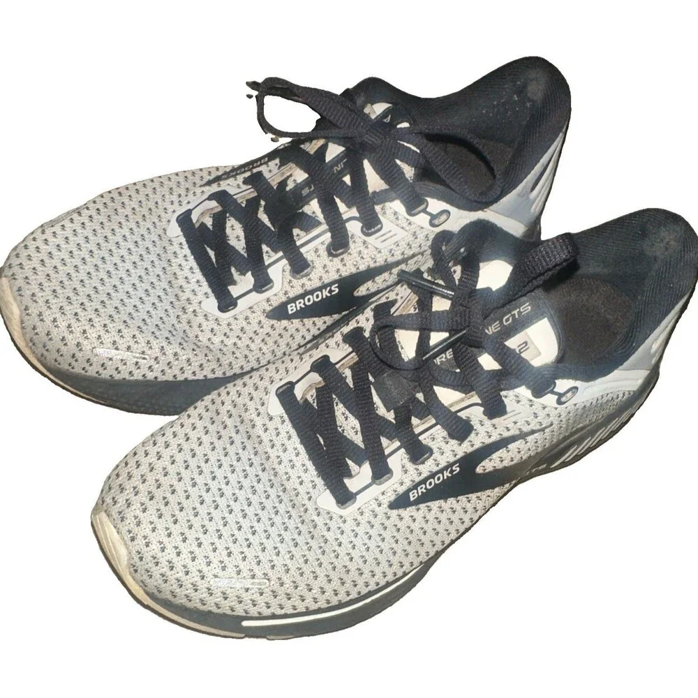 Brooks Adrenaline GTS Women’s Running Shoes Gray Black Size 7 B Cushion Support